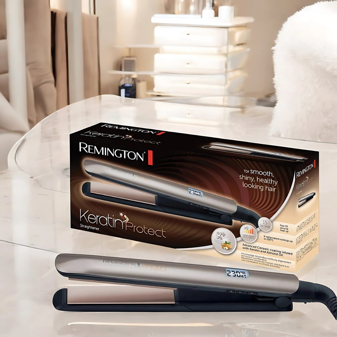 Remington Keratin Protect Hair Straightener in Gold & Brown