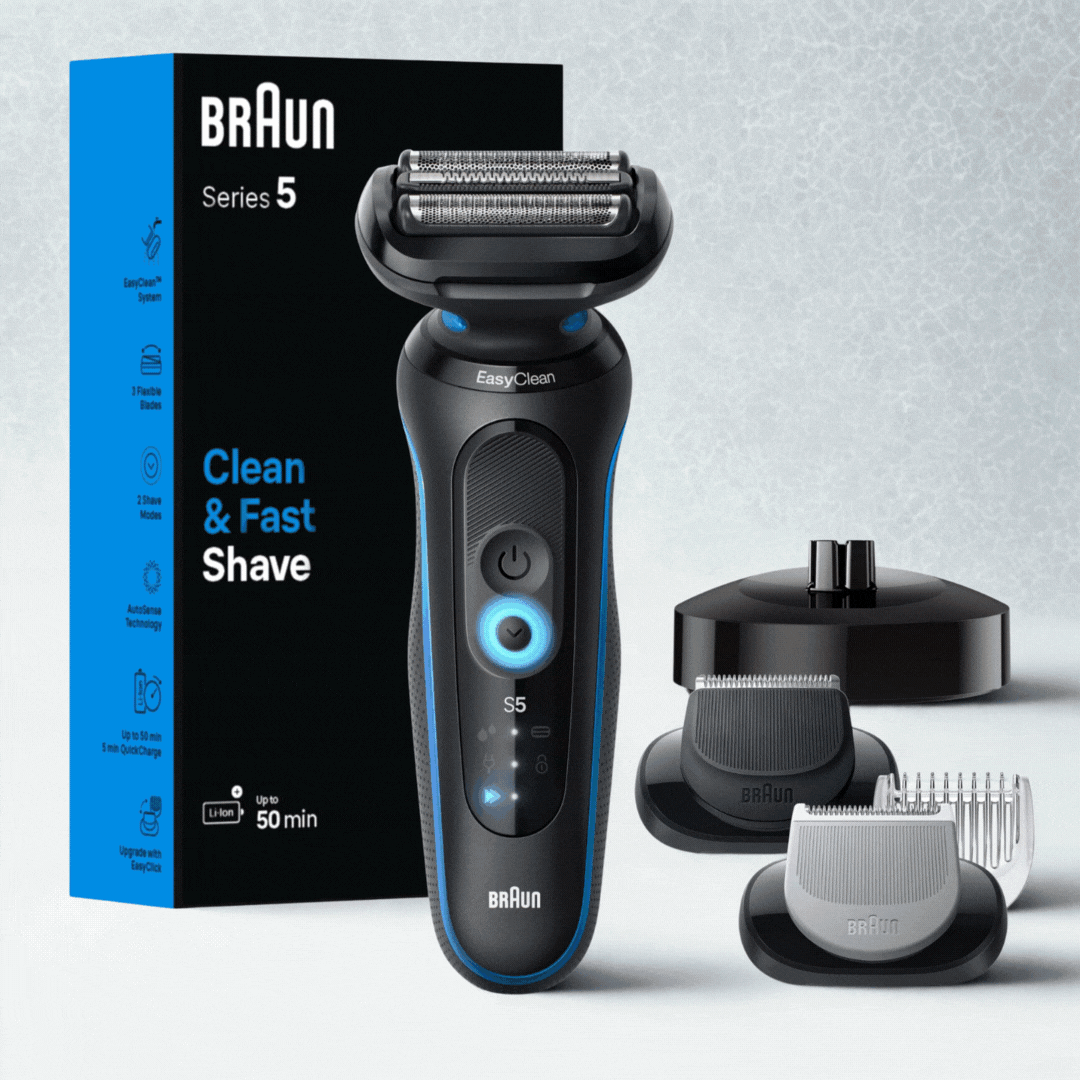 Front view of Braun 5150 SC electric shaver