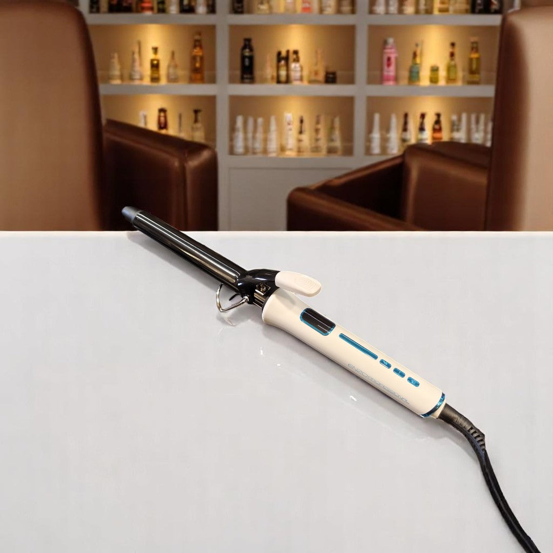 ENZO ProLuxe EN-3958W Hair Styling Set including straightener, curling iron, and brush with Vitamin C oil