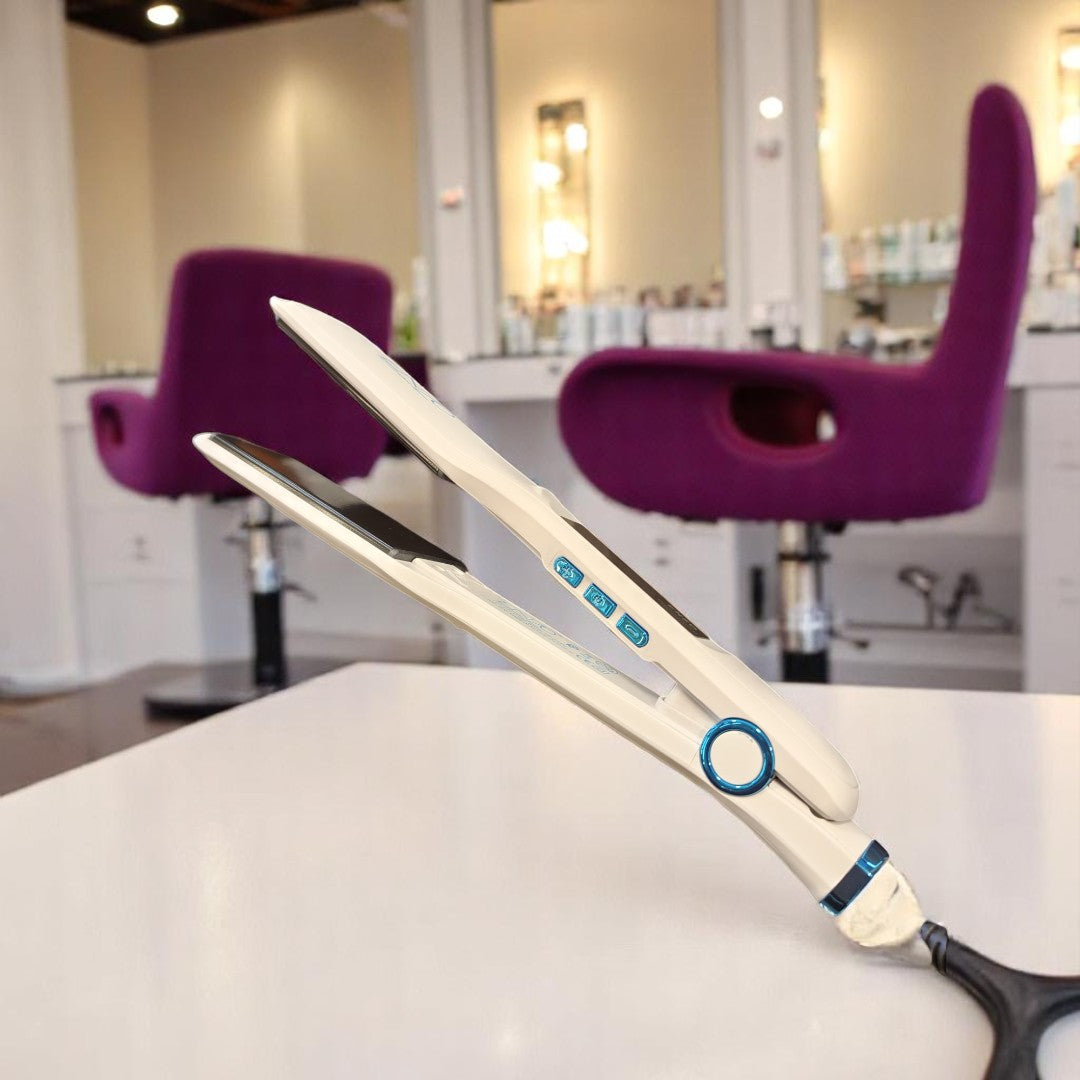 ENZO ProLuxe EN-3958W Hair Styling Set including straightener, curling iron, and brush with Vitamin C oil