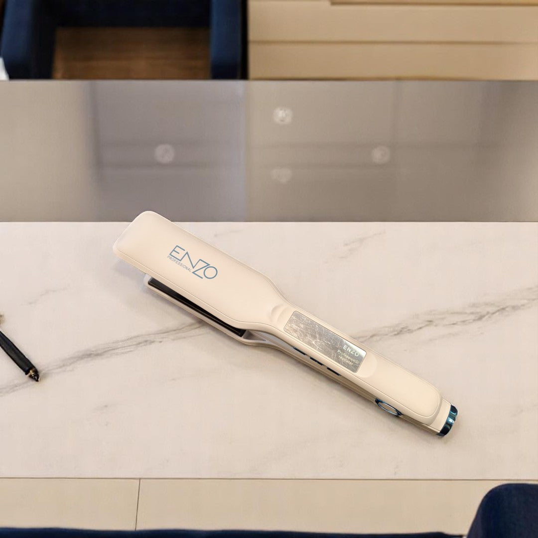 ENZO ProLuxe EN-3958W Hair Styling Set including straightener, curling iron, and brush with Vitamin C oil