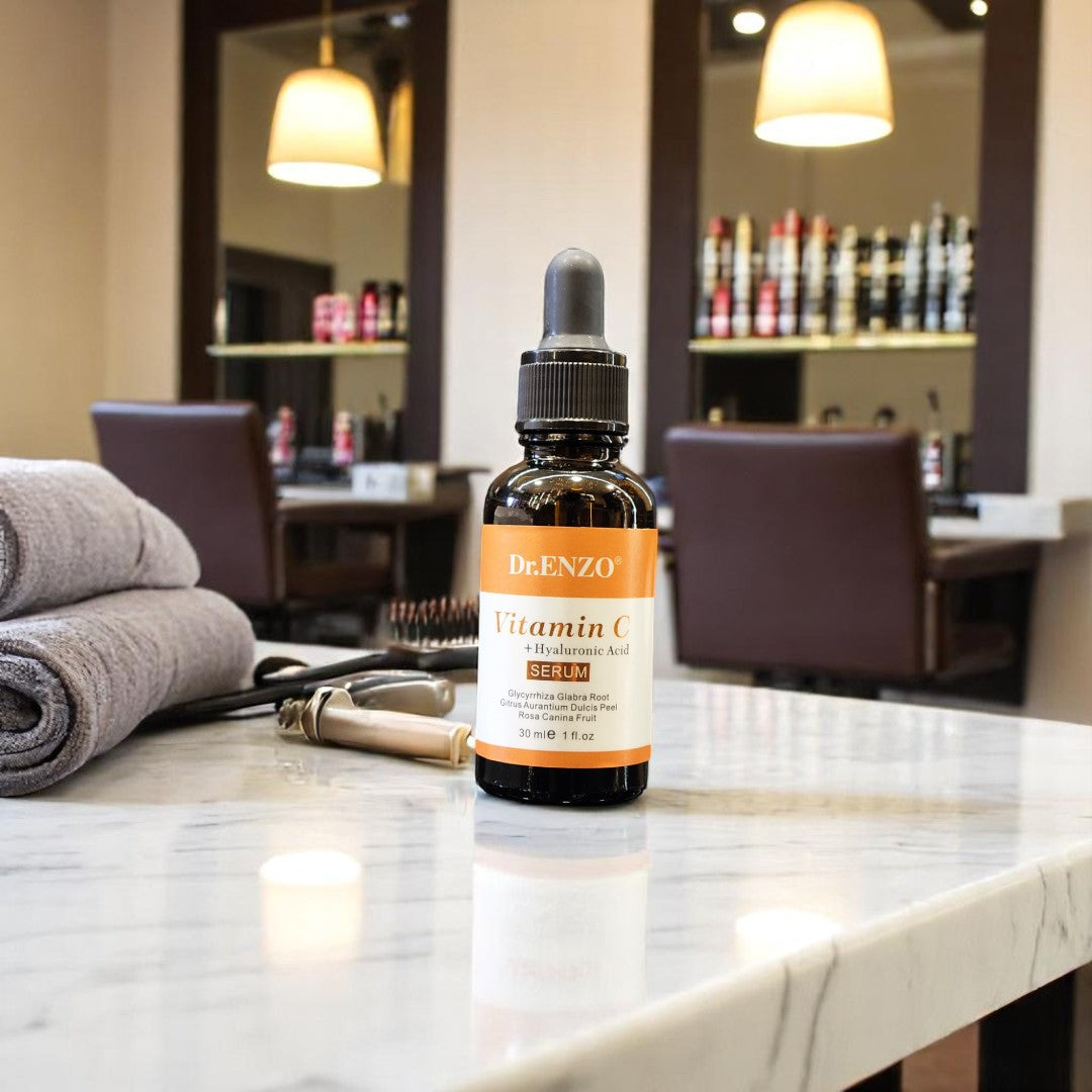 ENZO ProLuxe EN-3958W Hair Styling Set including straightener, curling iron, and brush with Vitamin C oil