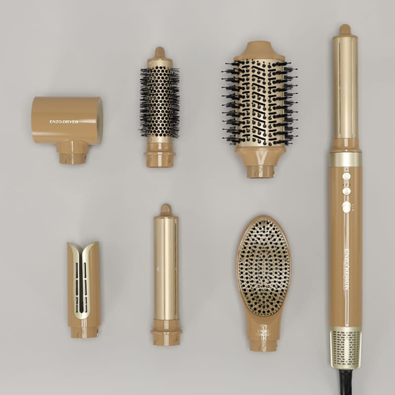 ENZO EN-6228 Rotating Hot Air Styler – Airwrap-Style 7-in-1 Tool