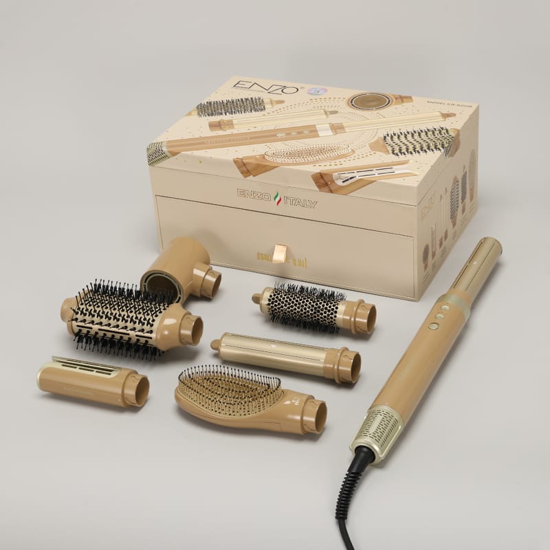 ENZO EN-6228 Rotating Hot Air Styler – Airwrap-Style 7-in-1 Tool