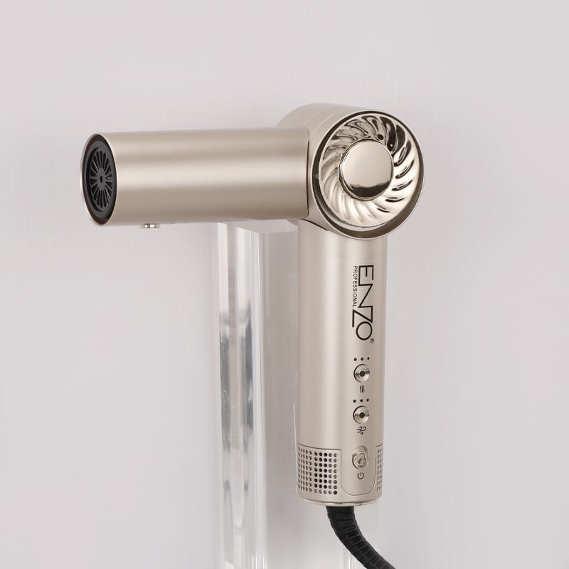 ENZO EN 6208 Foldable Hair Dryer Brush Set – 8 Accessories Styling Kit