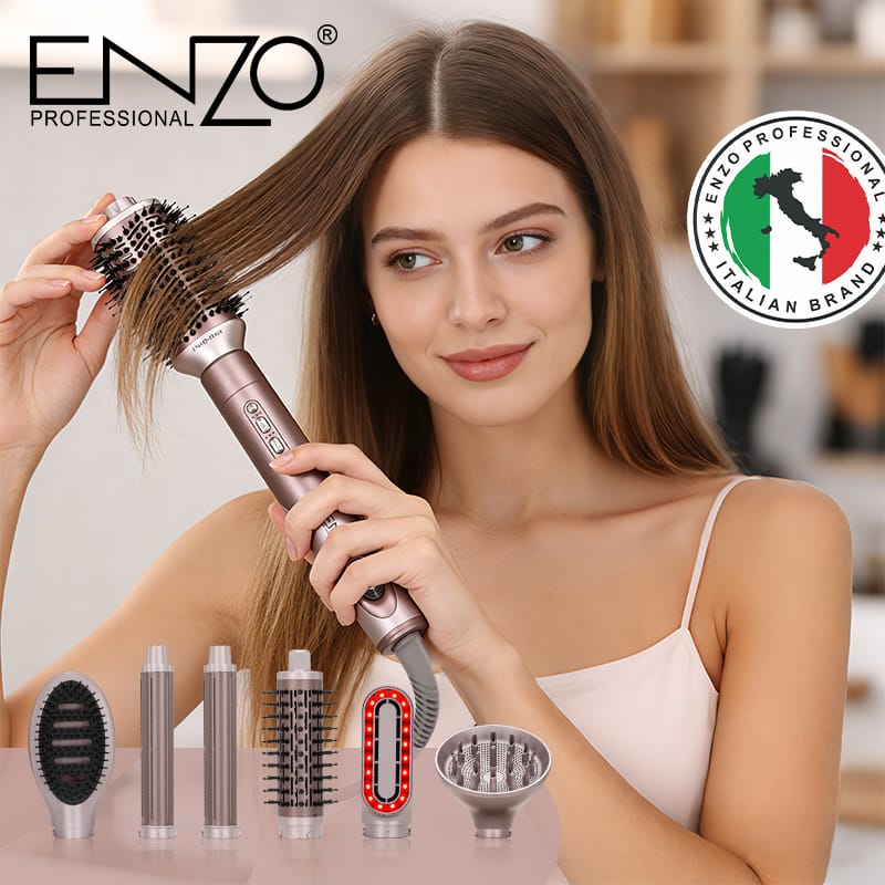 ENZO EN 507 Infrared Hair Styler Set – 6-in-1 Professional Styling Tool