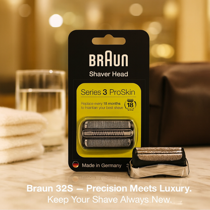 Braun 32S Replacement Foil and Cutter Cassette – Compatible with Series 3 Electric Shavers