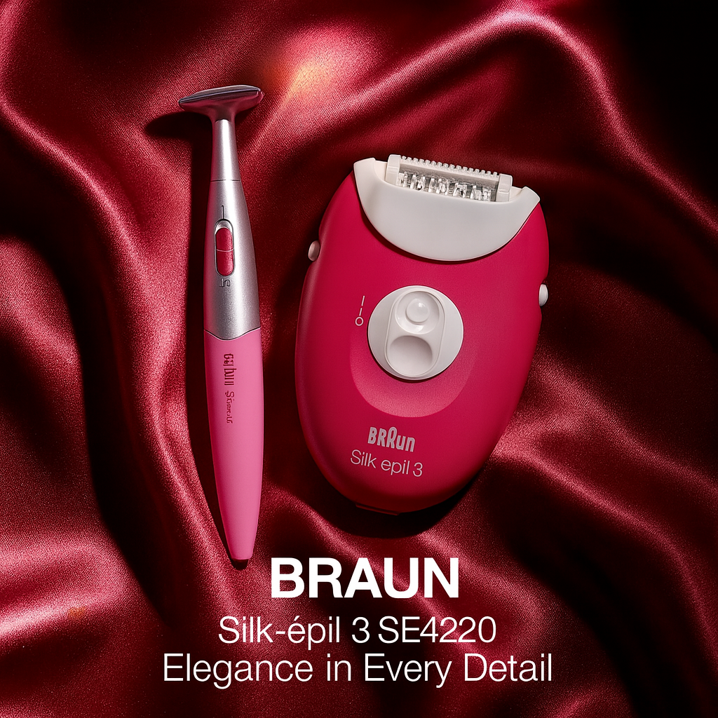 Braun Silk-épil 3 SE3420 Epilator with Bikini Trimmer – Raspberry Pink