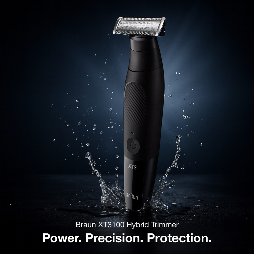 Braun XT3100 Hybrid Trimmer – All-in-One Beard Trimmer, Shaver & Styler with 4D-Blade Technology