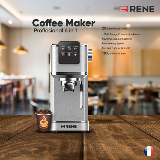  Rene REM-1712 6-in-1 Capsule Coffee Maker