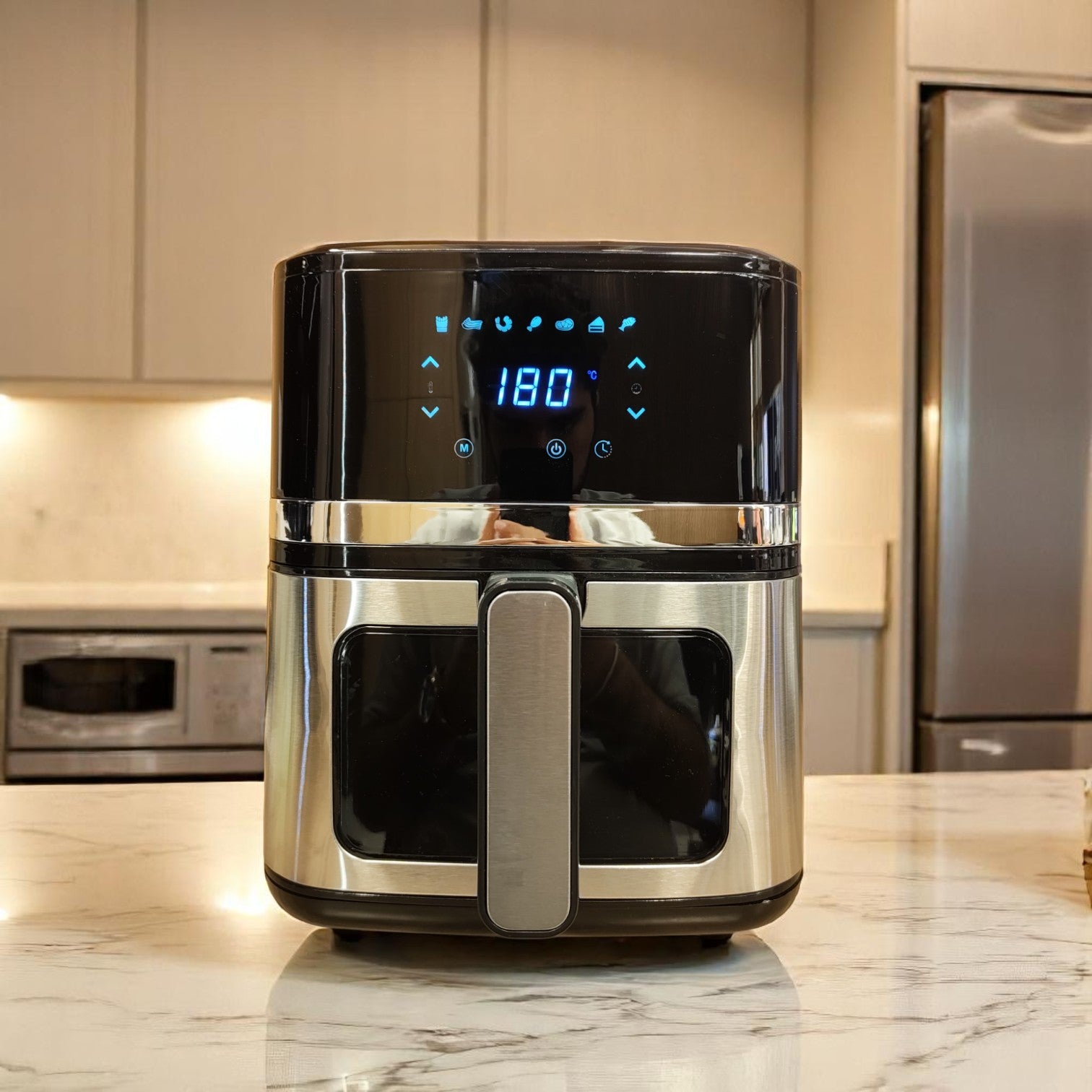 5L stainless steel air fryer with built-in window – Rene RAF-1718