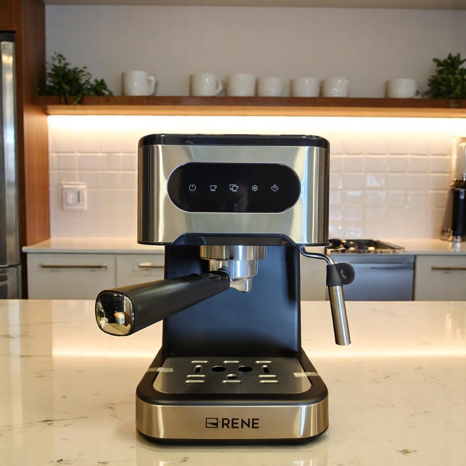 Rene 1711 6-in-1 Professional Coffee Maker with Digital Display