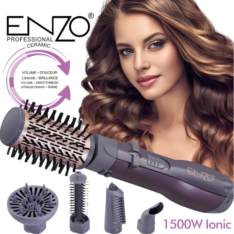 Enzo EN-4136 5 in 1 Hair Styler – Multi-Function Hot Air Brush Dryer