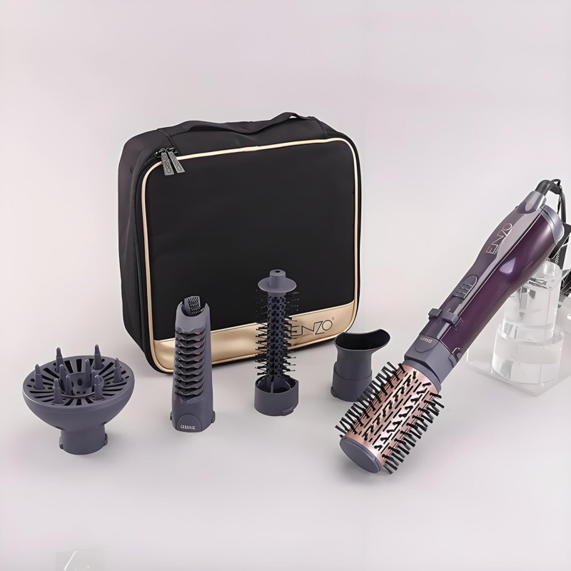 Enzo EN-4136 5 in 1 Hair Styler – Multi-Function Hot Air Brush Dryer