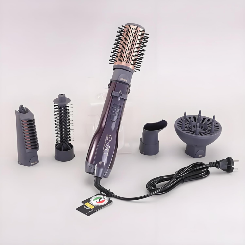 Enzo EN-4136 5 in 1 Hair Styler – Multi-Function Hot Air Brush Dryer