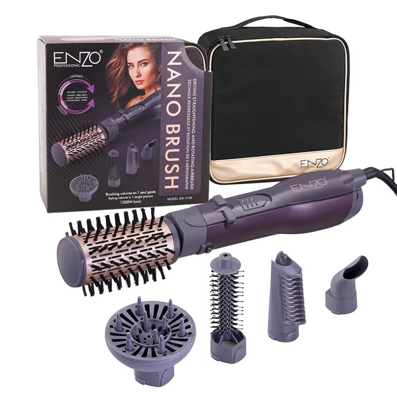Enzo EN-4136 5 in 1 Hair Styler – Multi-Function Hot Air Brush Dryer