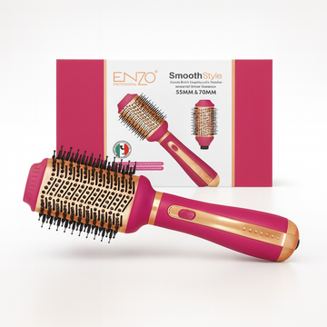 ENZO EN-6216 2-in-1 Hair Straightener and Hot Air Brush – Professional Styling Tool