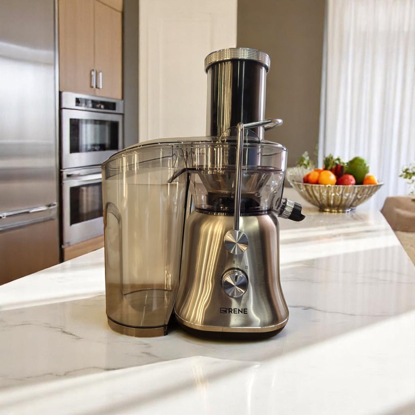 RENE 4-in-1 Professional Juicer Blender RJB-1706 – 800W Power with Extra Wide 85mm Feeding Tube and Multi-Function Attachments