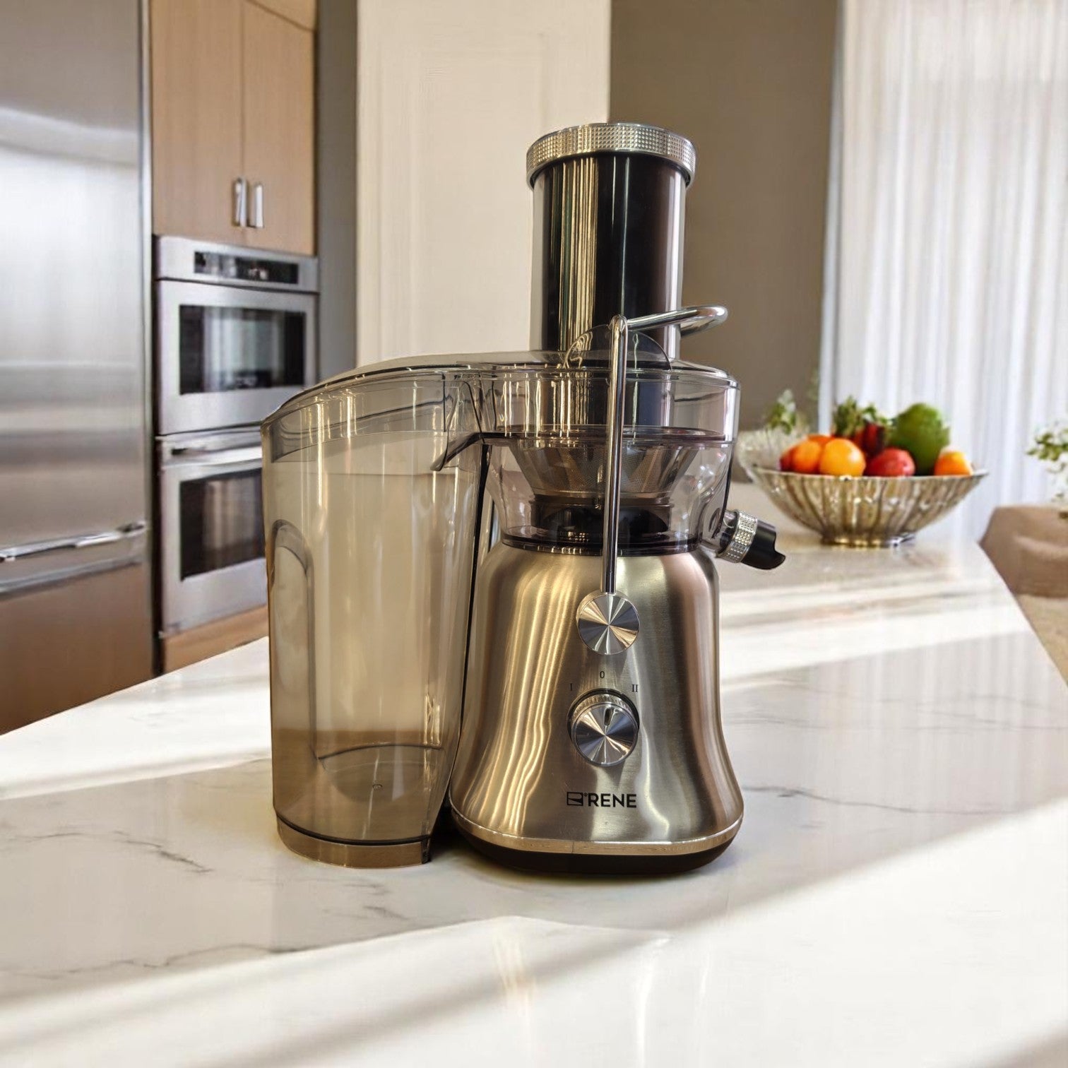 RENE 4-in-1 Professional Juicer Blender RJB-1706 – 800W Power with Extra Wide 85mm Feeding Tube and Multi-Function Attachments