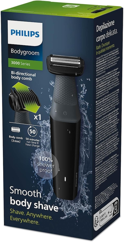 Philips Bodygroom Series 3000 BG3017/01 – Showerproof Body and Groin Trimmer for Men