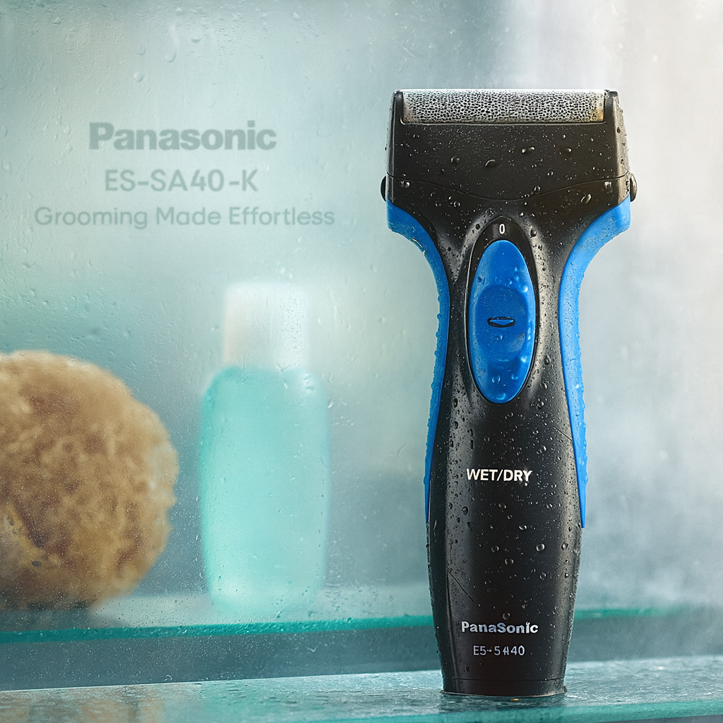 ES-SA40-K Pro Curve Wet & Dry Rechargeable Electric Shaver – Black & Blue