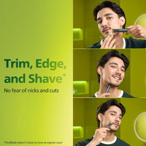 Philips OneBlade QP-1624 Face & Body Trimmer – Trim, Edge & Shave Hybrid Grooming Tool