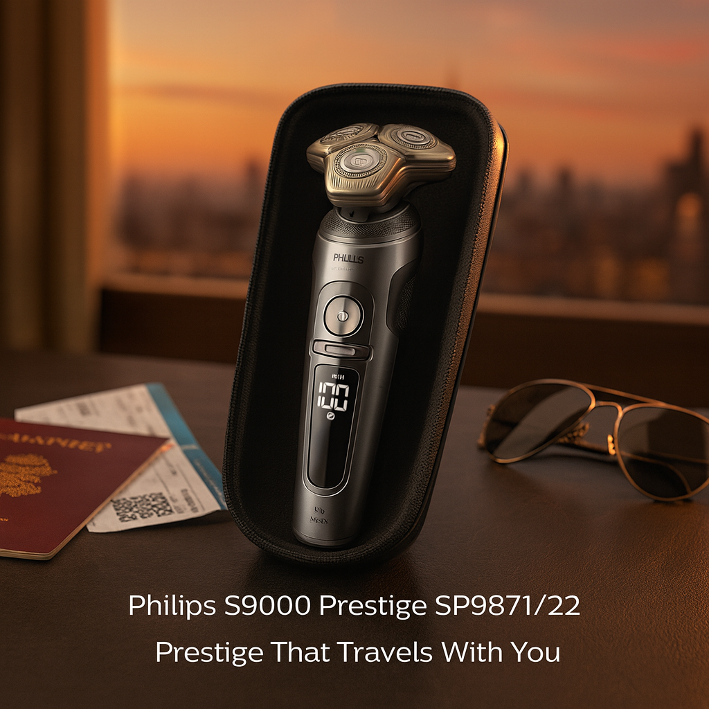 Philips SP9871/22 S9000 Prestige Wet & Dry Electric Shaver – SkinIQ Technology, Qi Charging