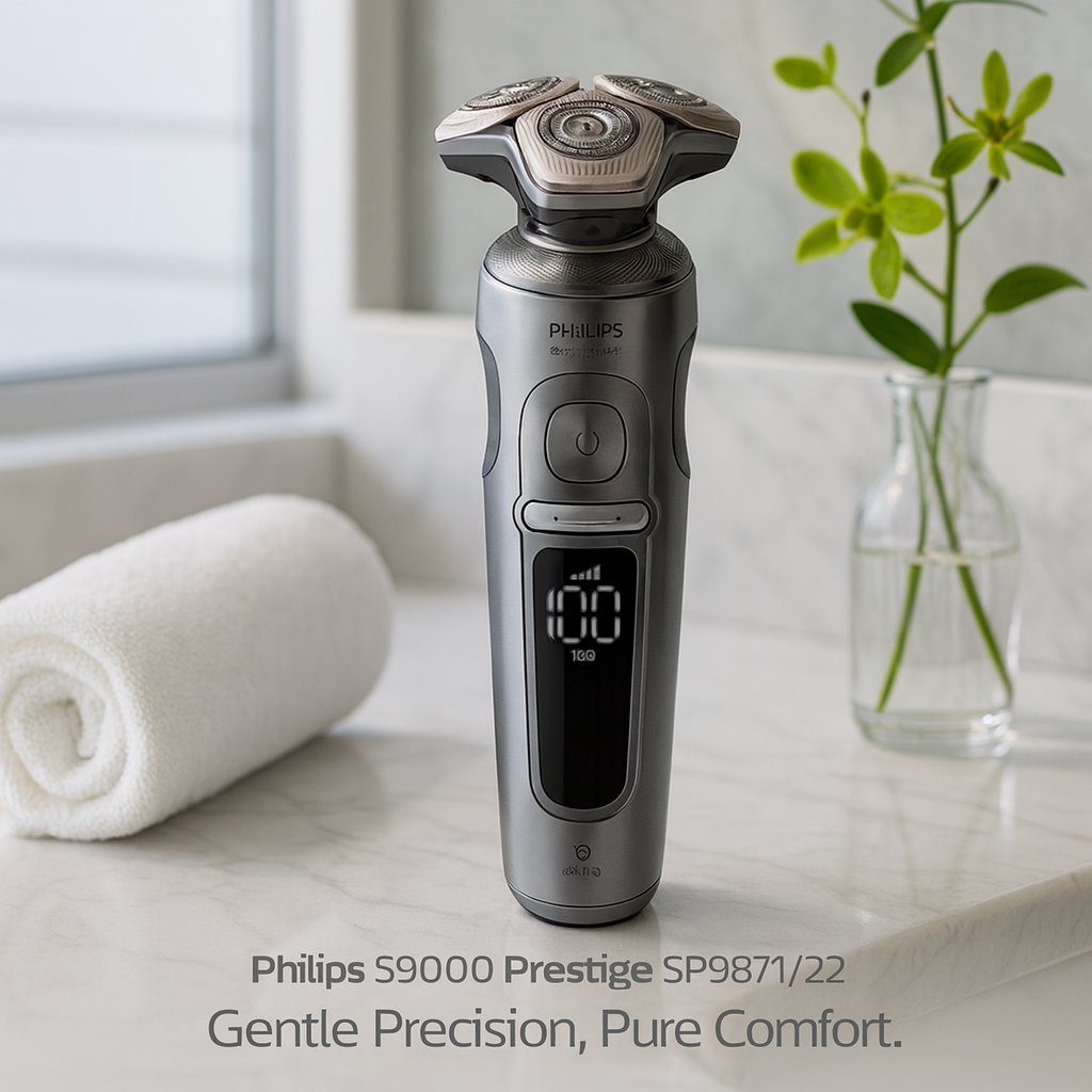 Philips SP9871/22 S9000 Prestige Wet & Dry Electric Shaver – SkinIQ Technology, Qi Charging