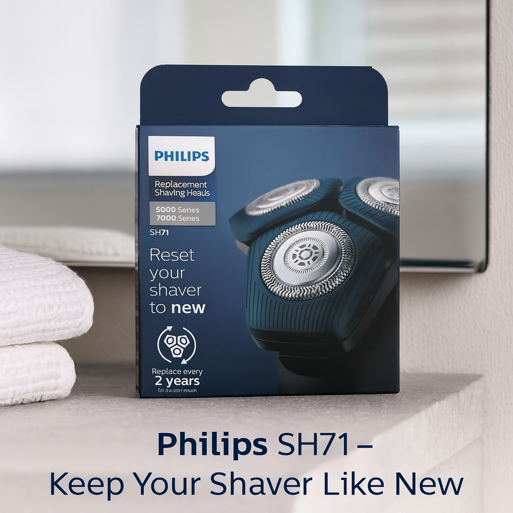 Philips SH71 Replacement Shaving Heads – Compatible with Series 7000 & Angular-Shaped Series 5000 Shavers