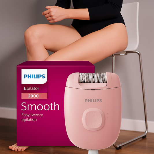 Philips Epilator Series 2000 BRE229/00 – Compact Corded Epilator for Fast and Gentle Hair Removal