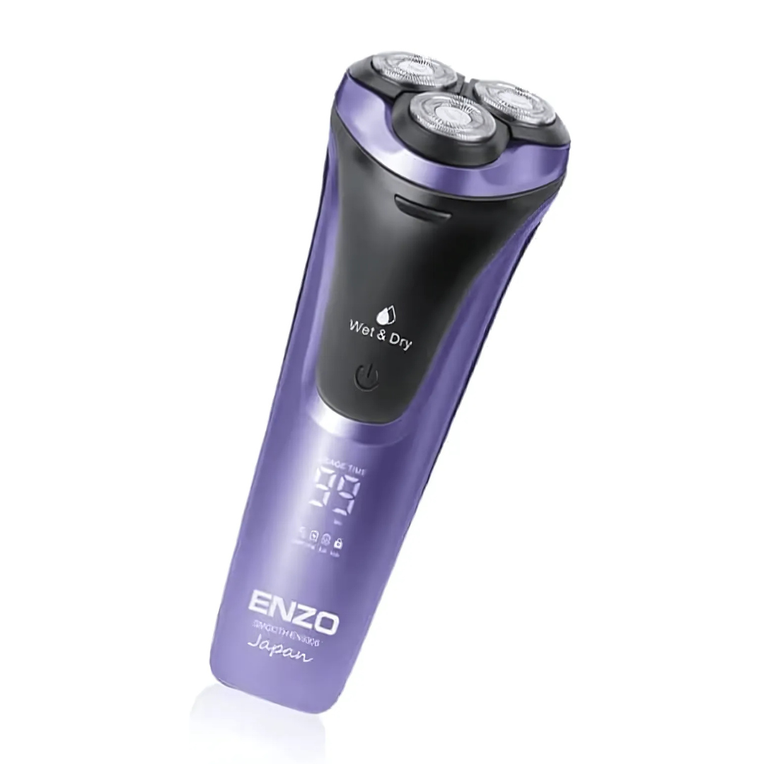 ENZO EN-9306 rechargeable triple blades shaving razor for men.