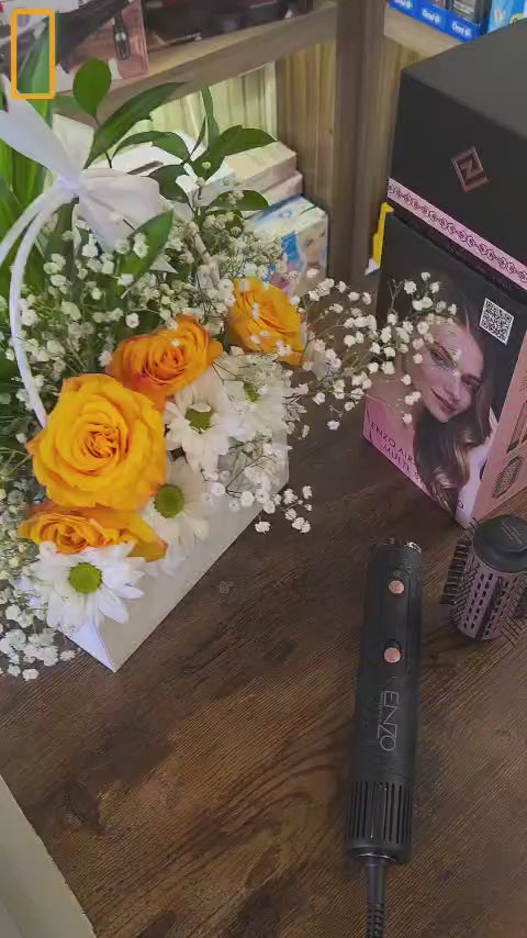 Load video: ENZO EN-6204 6-in-1 Hot Air Multi Styler – Rose Gold