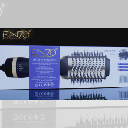 Enzo EN-4116 Electric Hair Straightening Brush 24K Gold Design
