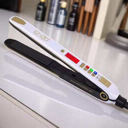 ENZO EN-5111A Professional Hair Straightener – Titanium-Infused Plates with LCD Display and Adjustable Temperature ENZO Professional