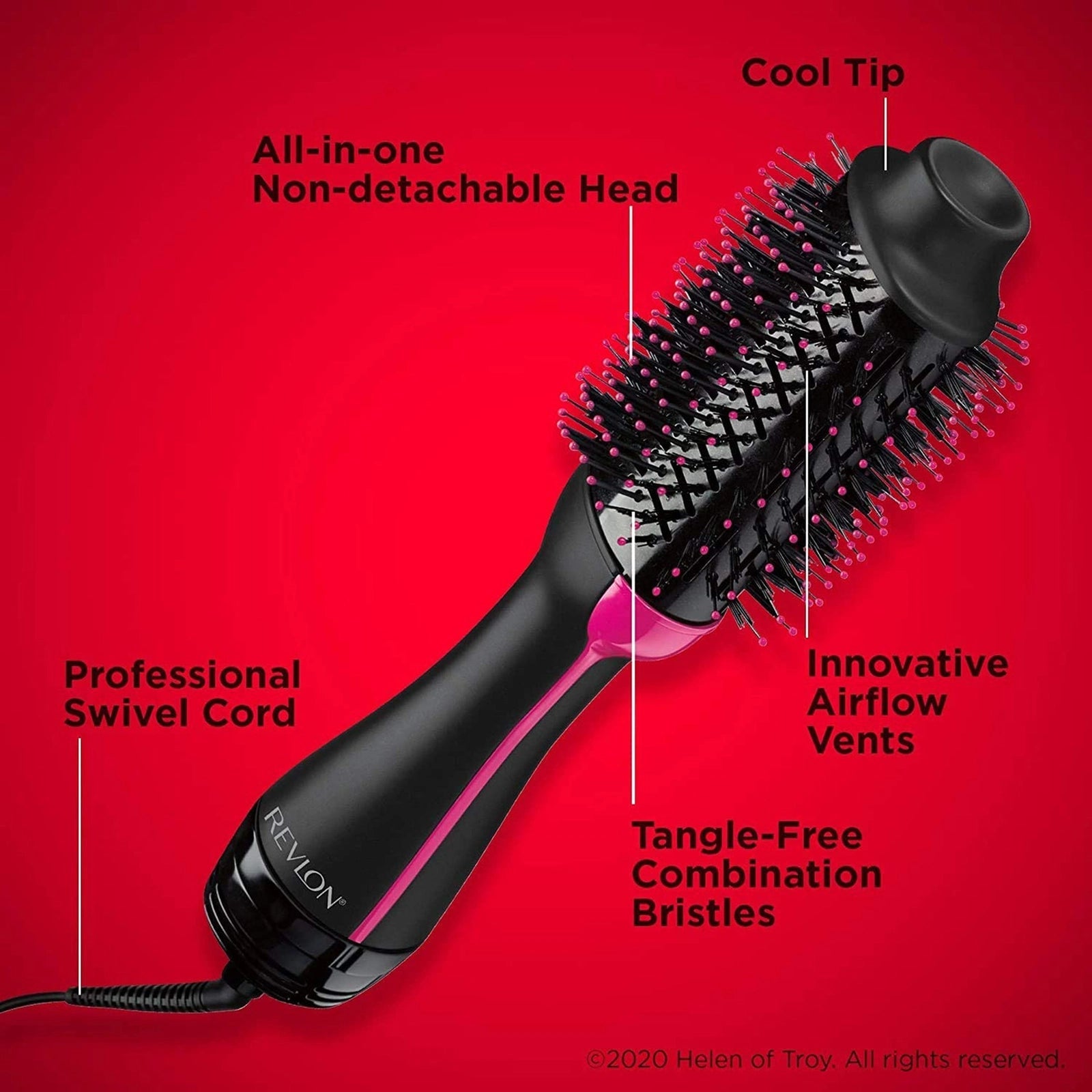 Revlon 5222 One-Step Hair Dryer And Volumizer Hot Air Brush Revlon