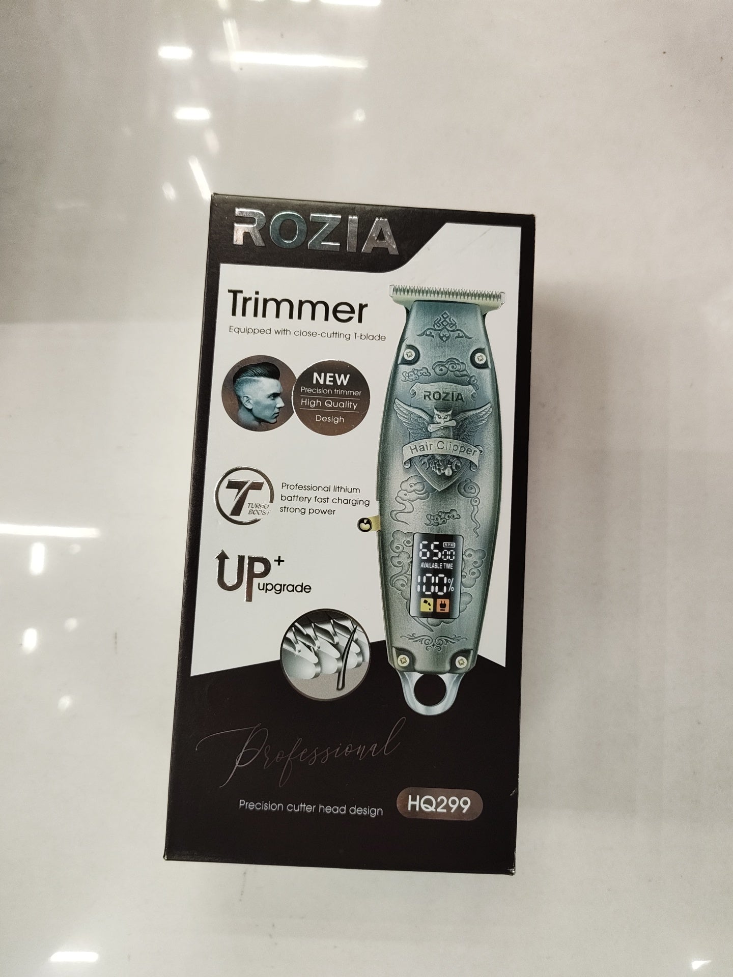 ROZIA HQ-299 Professional Hair & Beard Trimmer – Precision Cutter Head, High-Power VCM Motor, Up-Plus Upgrade