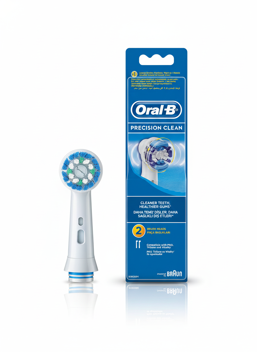 Oral-B Precision Clean Replacement Brush Heads – 2 Pack, Compatible with PRO, TriZone & Vitality