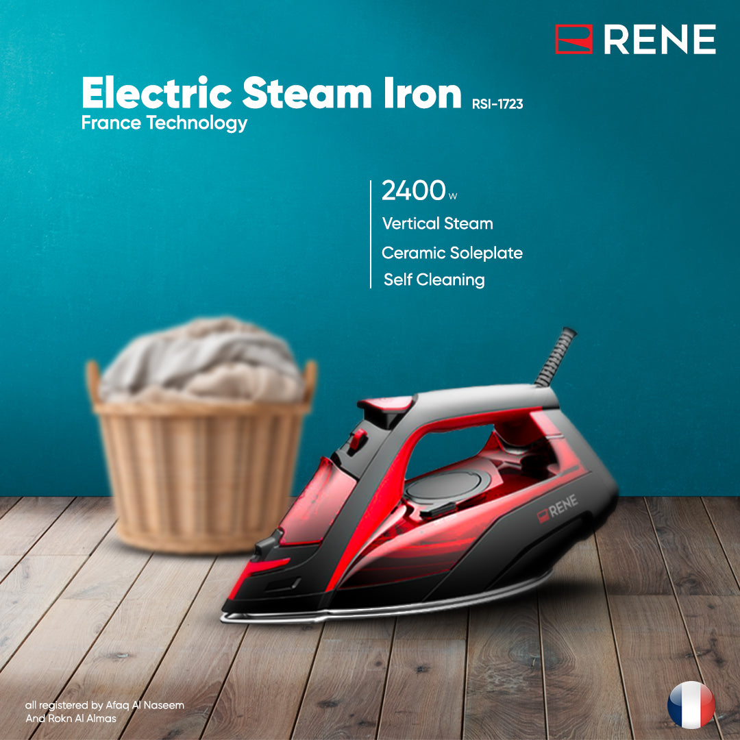 Rene RSI-1723 professional steam iron front view