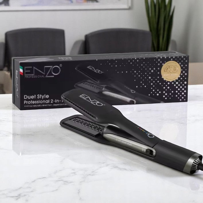 ENZO EN-3975 2-in-1 Hot Air Styler – Wet-to-Dry Straightener with Airflow Technology for Frizz-Free Styling