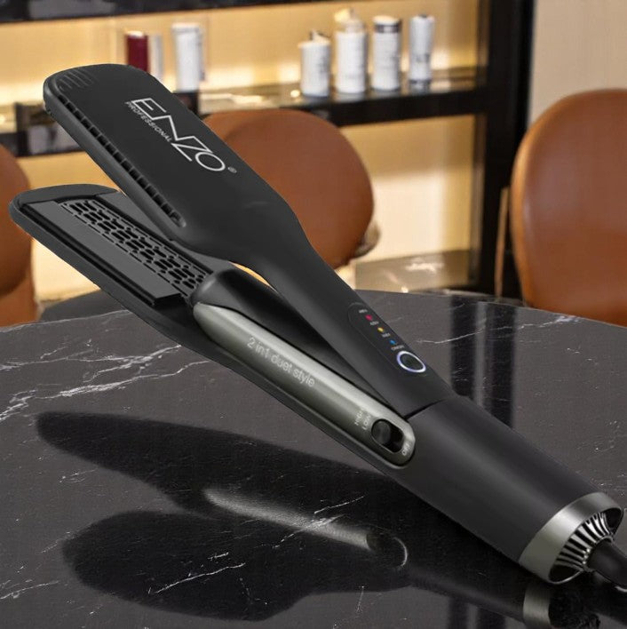 ENZO EN-3975 2-in-1 Hot Air Styler – Wet-to-Dry Straightener with Airflow Technology for Frizz-Free Styling