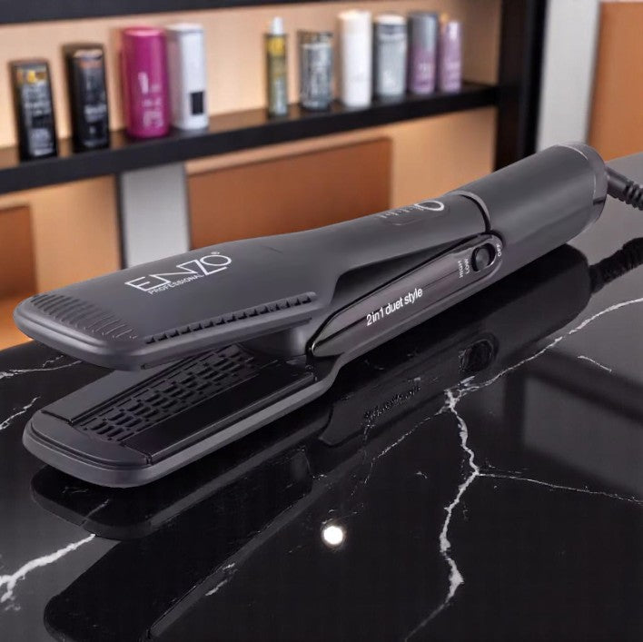 ENZO EN-3975 2-in-1 Hot Air Styler – Wet-to-Dry Straightener with Airflow Technology for Frizz-Free Styling