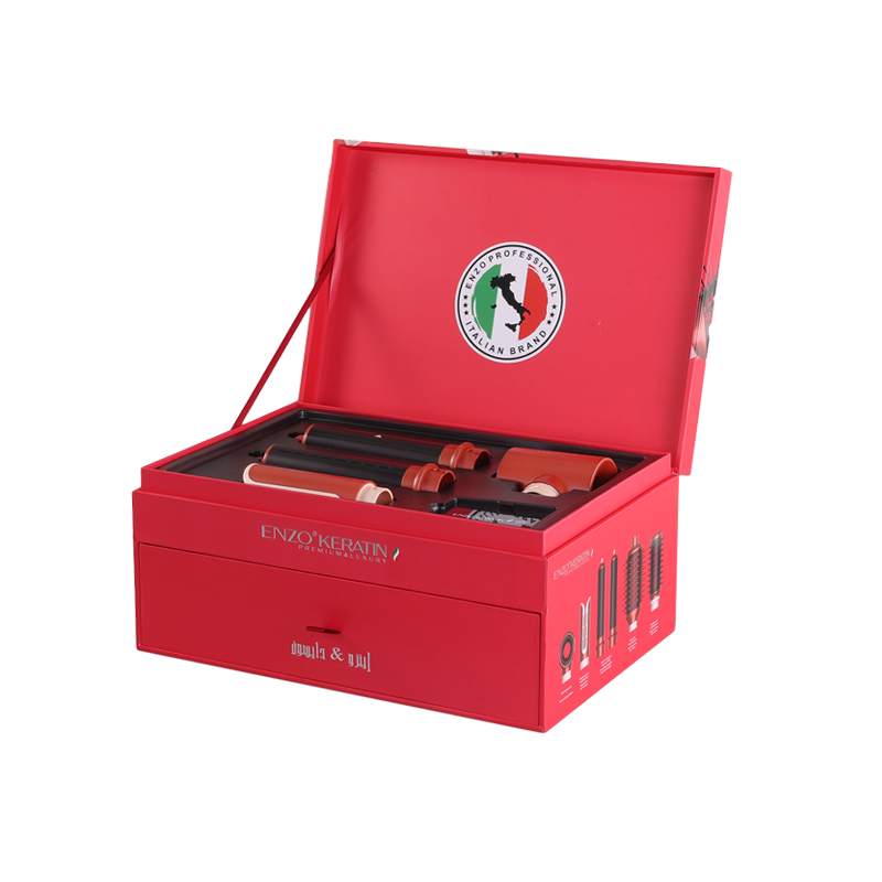 ENZO Keratin B2 6-in-1 Hot Air Styling Kit – Multi-Function Rotating Hair Styler