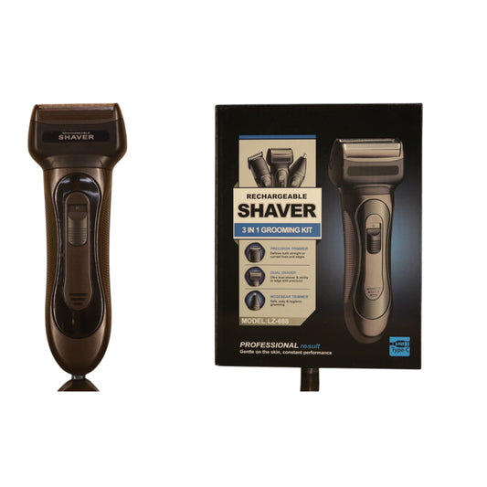 Rechargeable 3-in-1 Grooming Shaver for Men