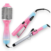 Enzo EN-3312 Hair Styling Pack | Professional Straightener, Curler & Volumizer