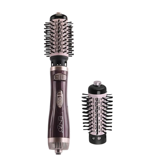ENZO EN-747 Rotating Hot Air Brush – 2-in-1 Hair Dryer & Styler for Smooth, Voluminous Hair
