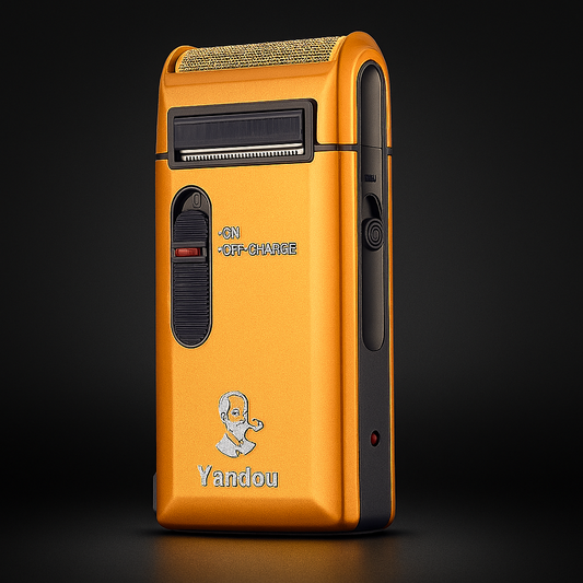 Yandou SV-316U Gold Rechargeable Electric Shaver – Compact 2‑in‑1 Foil Groomer